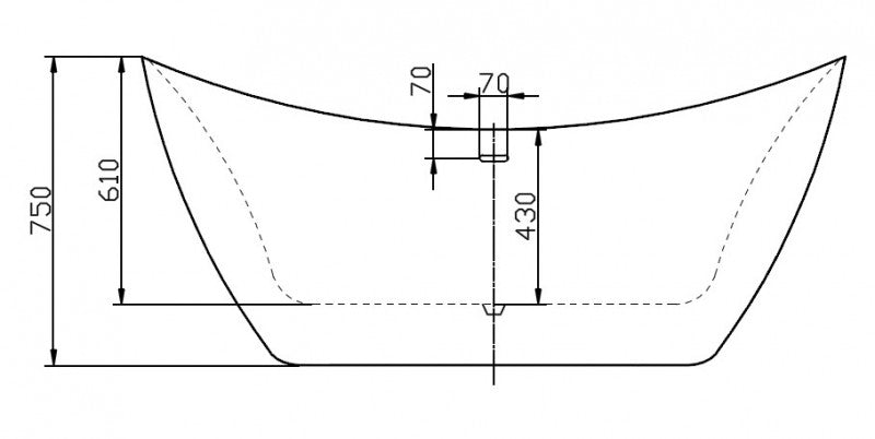 Baignoire ilot SIENA - Acrylique