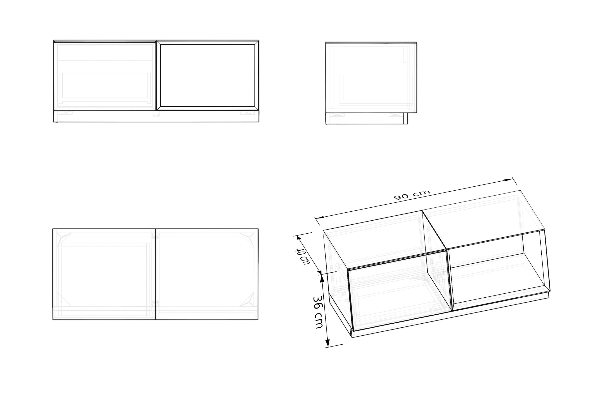 Banc salle de bain ARCTIC 90 cm