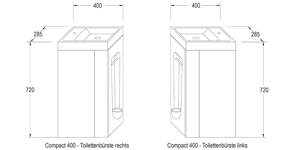 Meuble salle de bain COMPACT 400