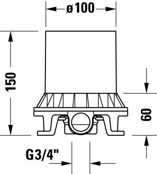 Duravit corps de base pour mélangeur de bain