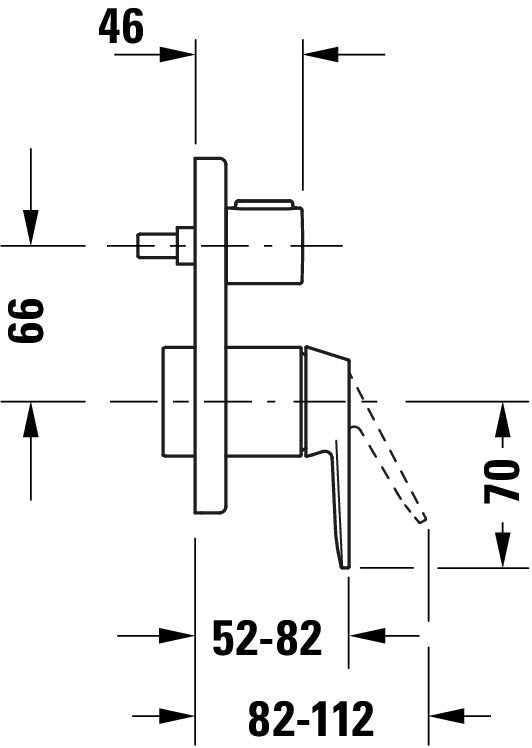 Duravit Manhattan Mitigeur monocommandé pour douche encastré