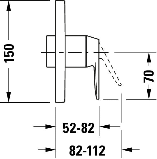 Duravit Manhattan Mitigeur monocommandé pour douche encastré