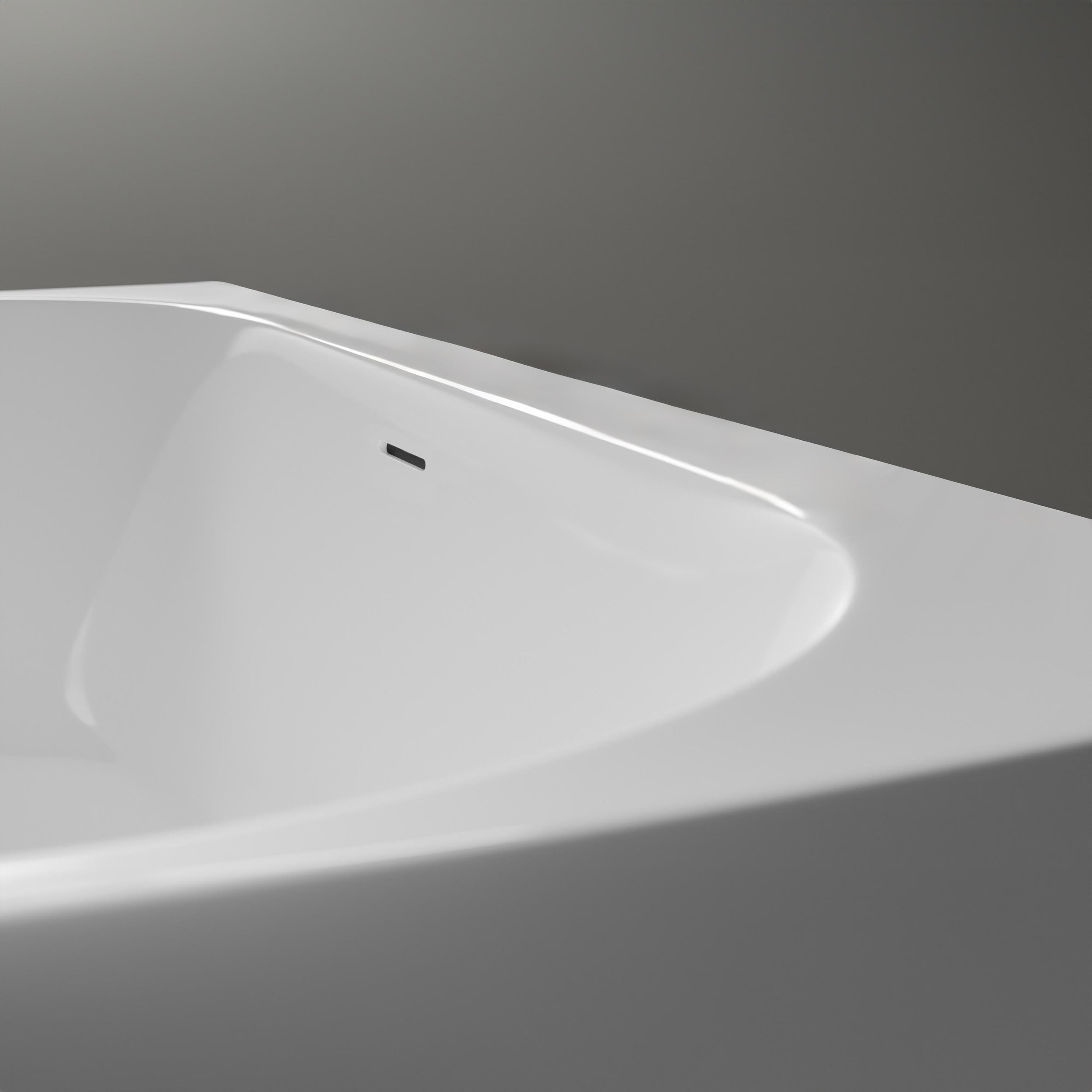 Baignoire d'angle semi ilot NORA - Acrylique