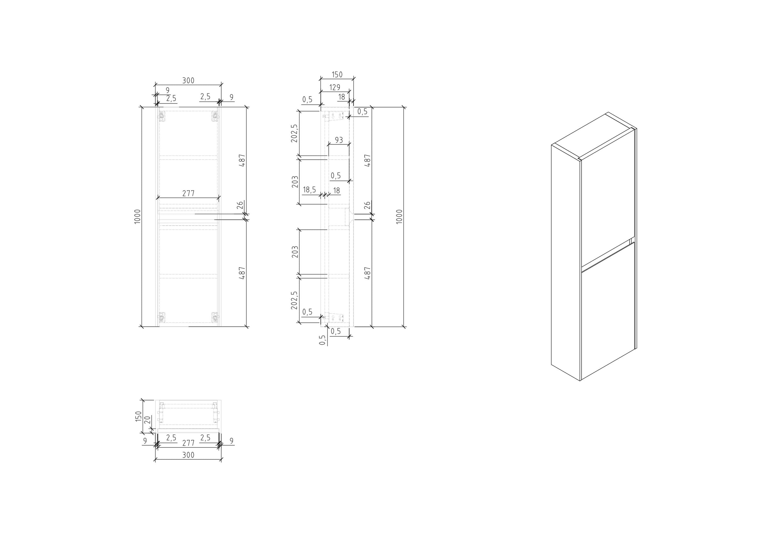 Armoire latérale TLB100