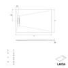 Receveur de douche en fonte minérale LAVOA - Blanc mat - Dimensions au choix
