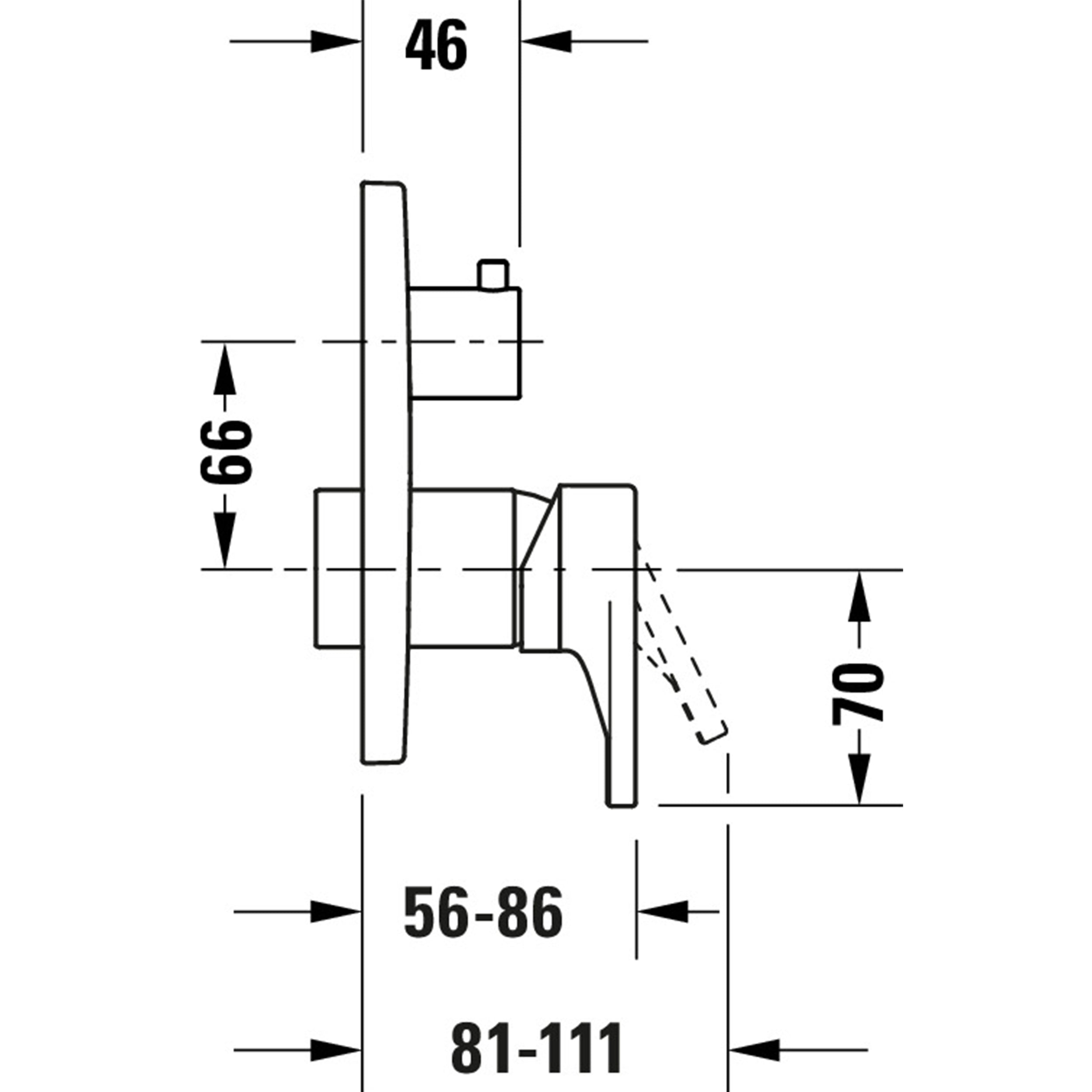 Robinetterie de douche encastrée Duravit Tulum