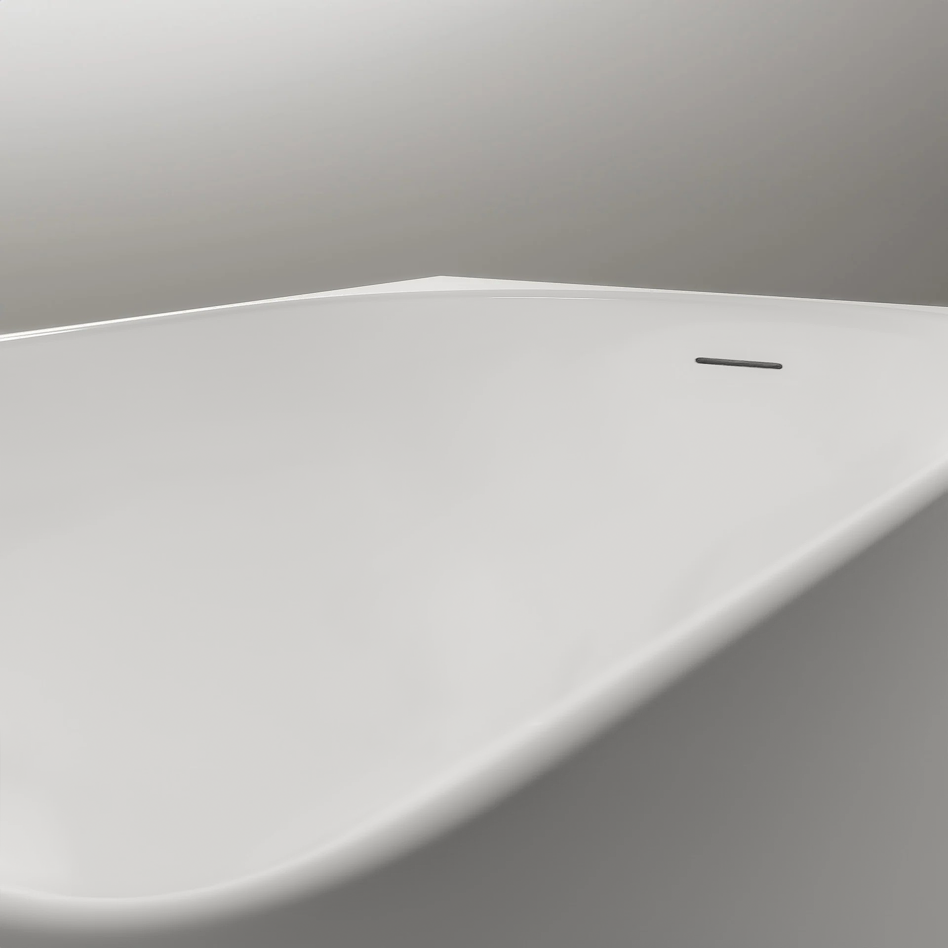 Baignoire d'angle semi-îlot NORA CORNER acrylique blanc mat