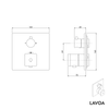 Mitigeur thermostatique LAVOA encastré