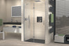 Douche en niche avec porte pivotante sur panneau fixe NT403