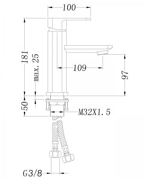 Robinet lavabos et vasques 1233CB