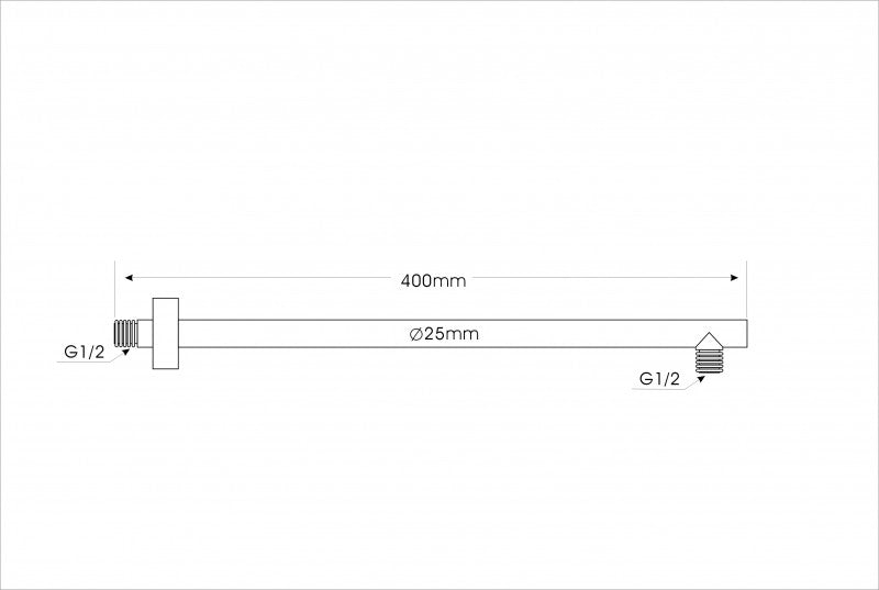 Bras de douche pour montage mural 2633B