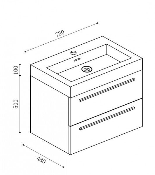 Meuble salle de bain T730