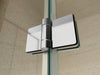 Cabine de douche accès d'angle porte pliante en verre véritable NANO EX213, 80 x 80 x 195cm sans receveur