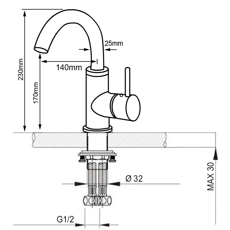 Robinet mitigeur pour lavabo 1434C-23