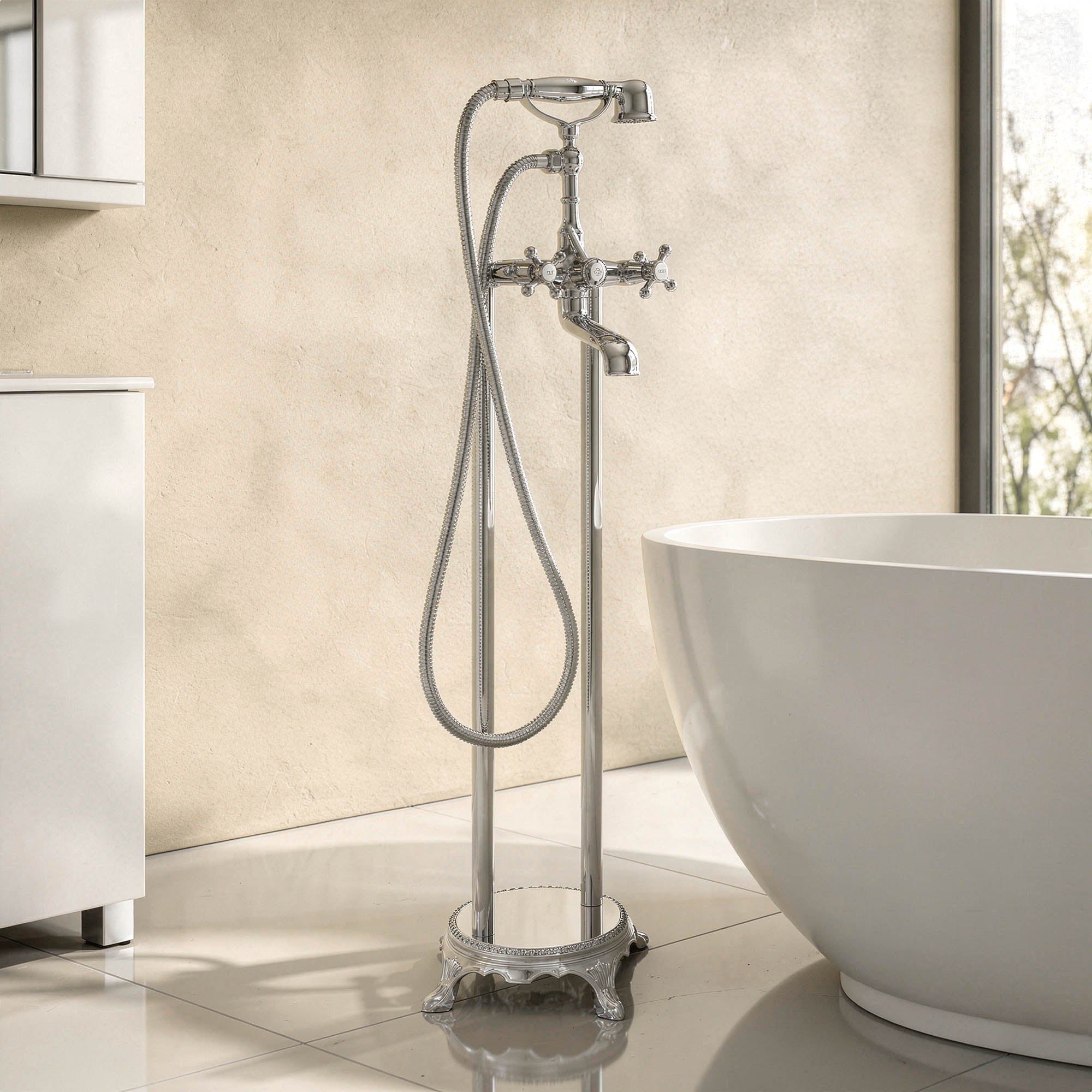 Robinet mélangeur pour baignoire sur pied 1414