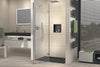 Douche en niche avec porte pivotante sur panneau fixe NT403