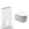 Ensemble complet - WC suspendu NT2039 Blanc avec siège Soft-Close & module sanitaire 805S Blanc