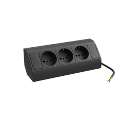 Bâti de prises 3x noir pour les coins
