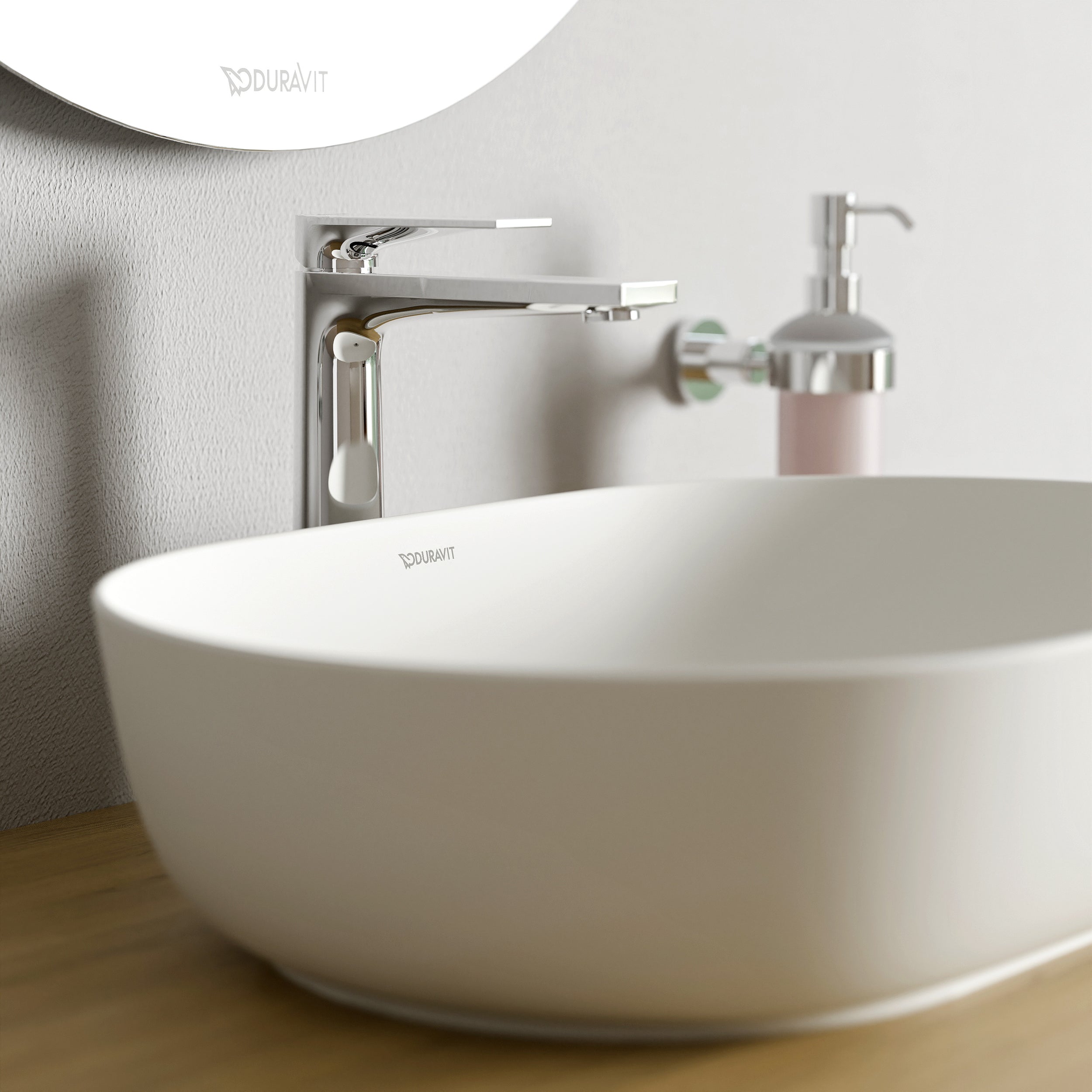 Vasque à poser Duravit Lagoa 60 cm, DuraCast Smooth - Blanc Mat