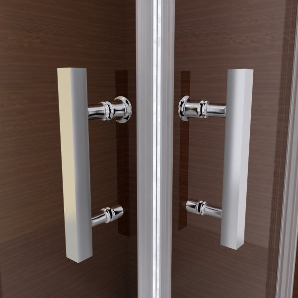 Cabine de douche d´angle, porte coulissante, en verre NANO EX506 transparent EX506 - 90 x 90 x 195