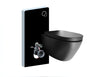 Ensemble complet - WC suspendu B-8030 Noir mat avec siège Soft-Close & module sanitaire 805 Noir