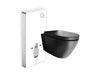 Ensemble complet - WC suspendu B-8030R noir mat et module sanitaire 805 Blanc