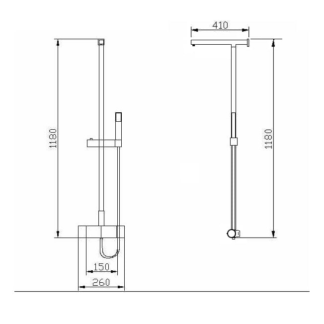 Colonne de douche thermostatique 8821 BASIC