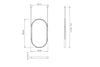 Miroir salle de bain suspendu ARCTIC ovale 60x100 cm