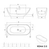 Baignoire îlot ROMA 2.0 