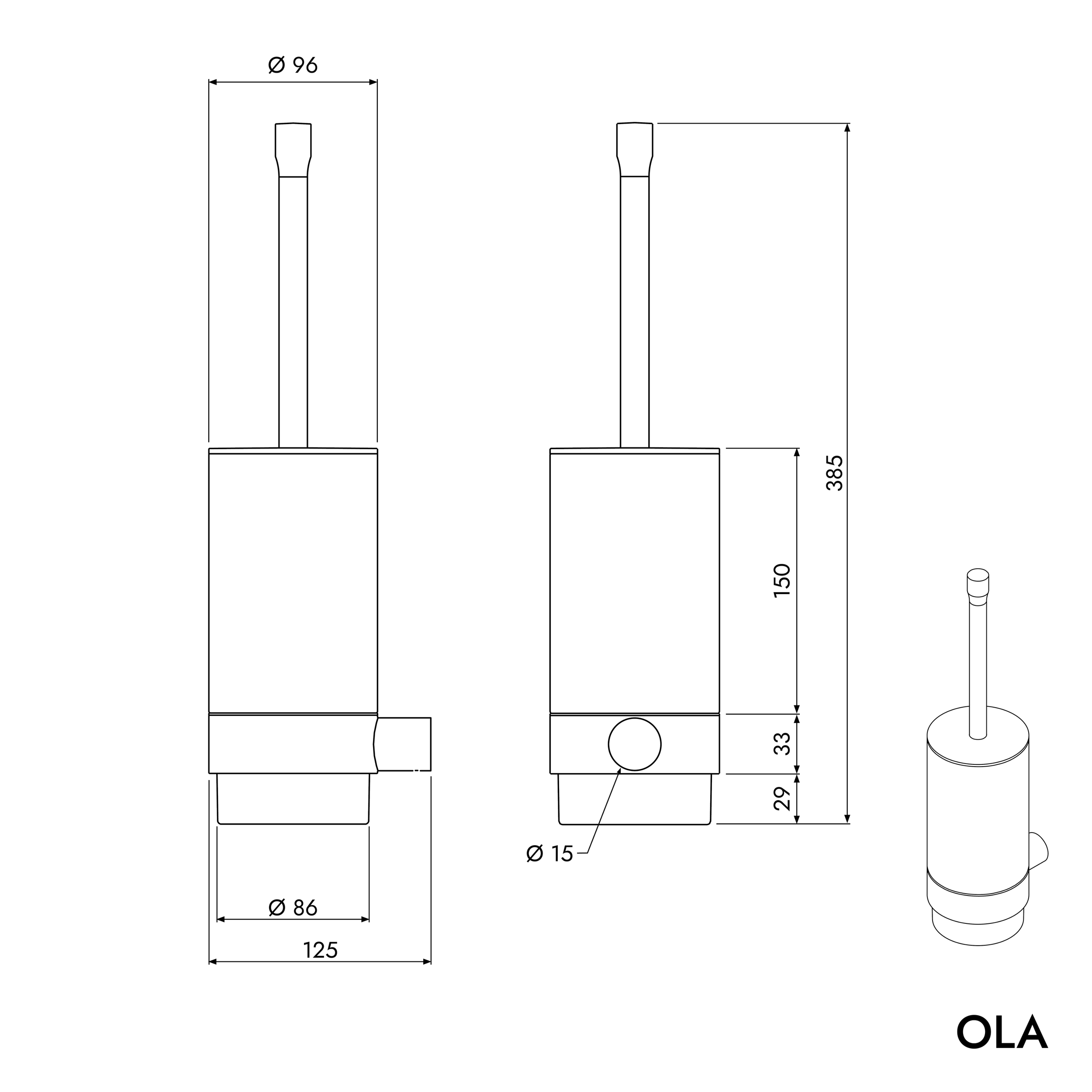 Porte-balai WC OLA 