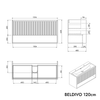 Ensemble de meubles de salle de bain BELDIVO 120 cm
