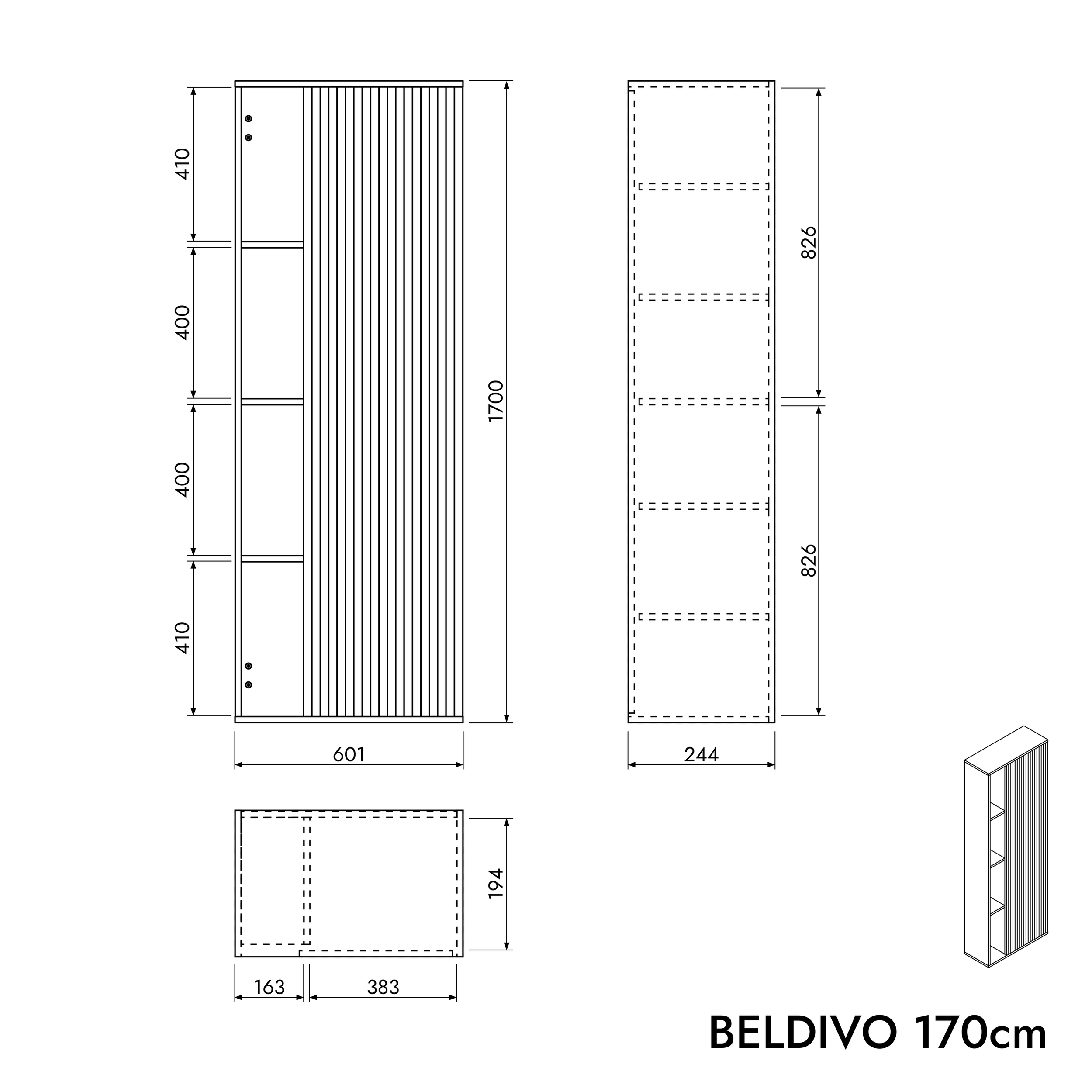 Ensemble de meubles de salle de bain BELDIVO 120 cm