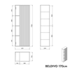 Armoire haute BELDIVO 170 cm