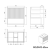 Ensemble meubles salle de bain BELDIVO 60 cm