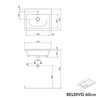 Ensemble meubles salle de bain BELDIVO 60 cm