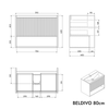 Meuble salle de bain BELDIVO 80 cm avec vasque Duravit