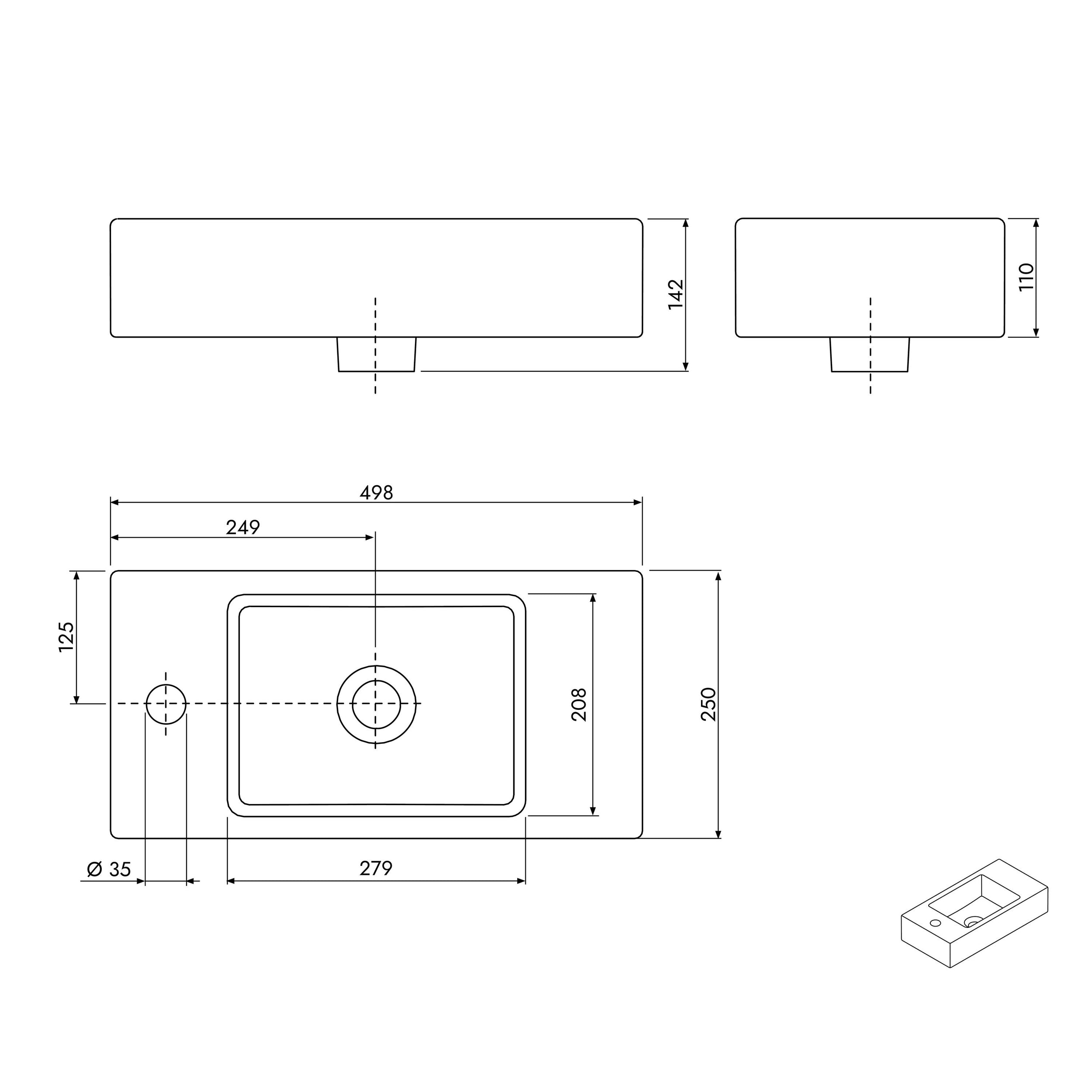 Meuble salle de bain BELDIVO 50 cm