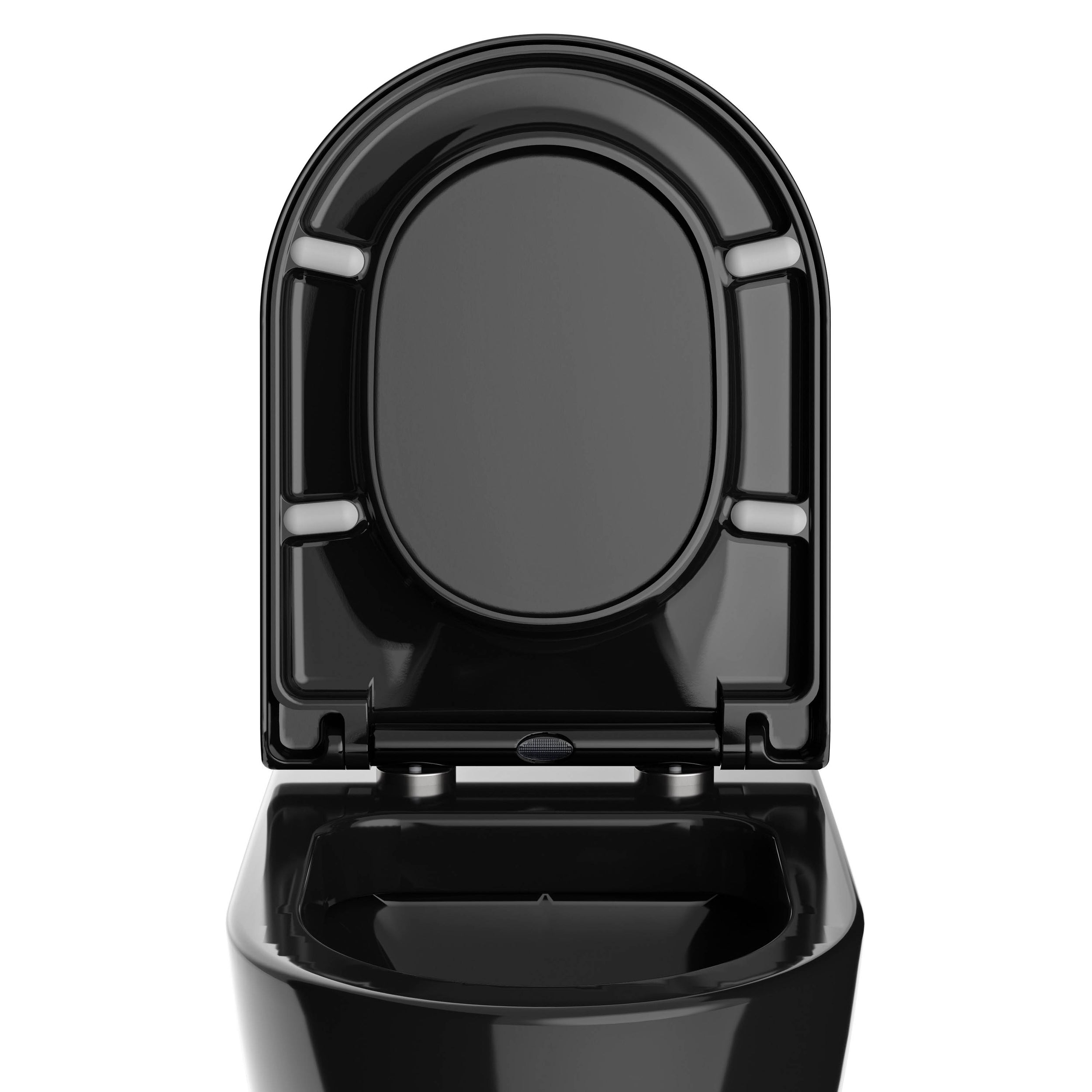 Abattant WC universel U1002 - avec éclairage LED - fonction Softclose - Noir brillant