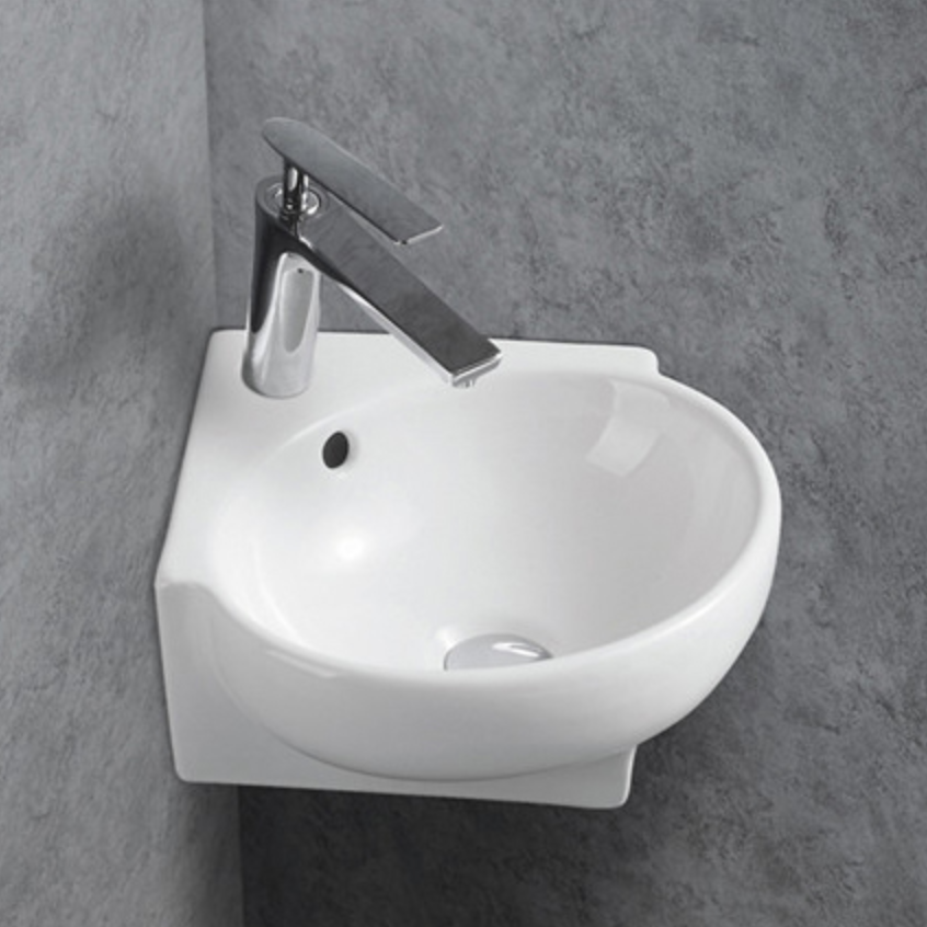 Lavabo d'angle Lavabo mural KW198A en céramique pour WC invités