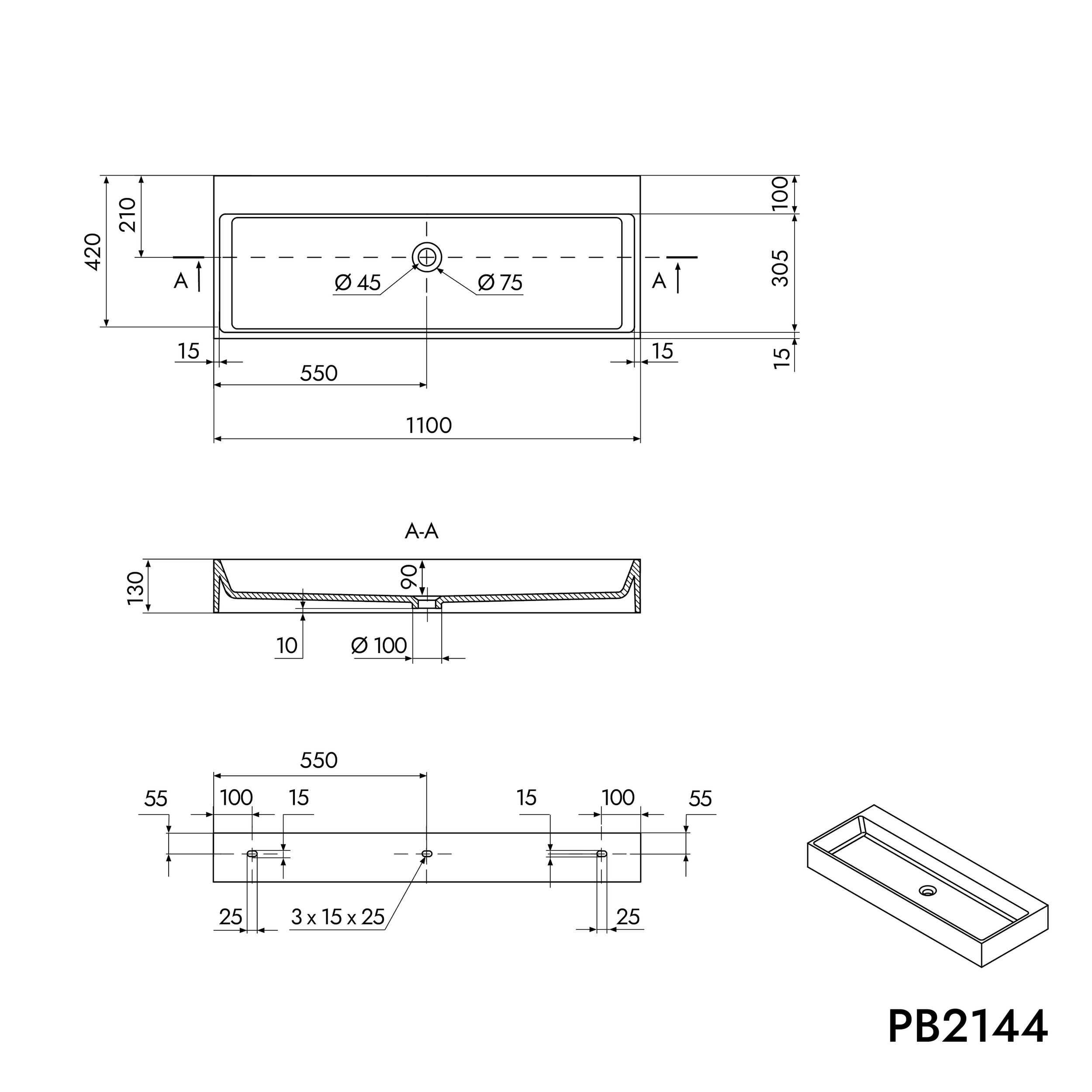 Vasque PB2144-1