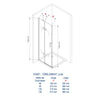 Cabine de douche d'angle avec portes battantes DX407