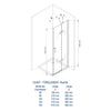 Cabine de douche d'angle avec portes battantes DX407