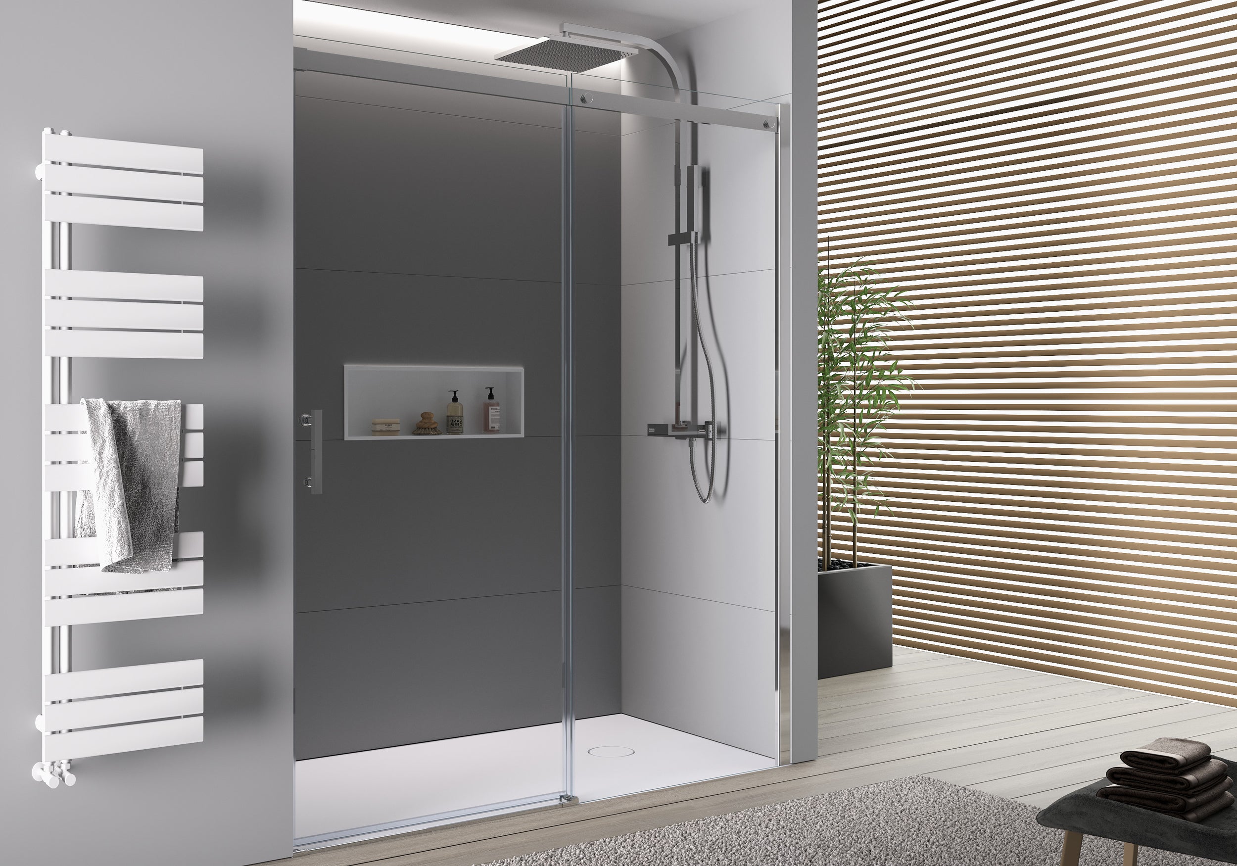 Porte de douche en niche coulissante DX806A FLEX