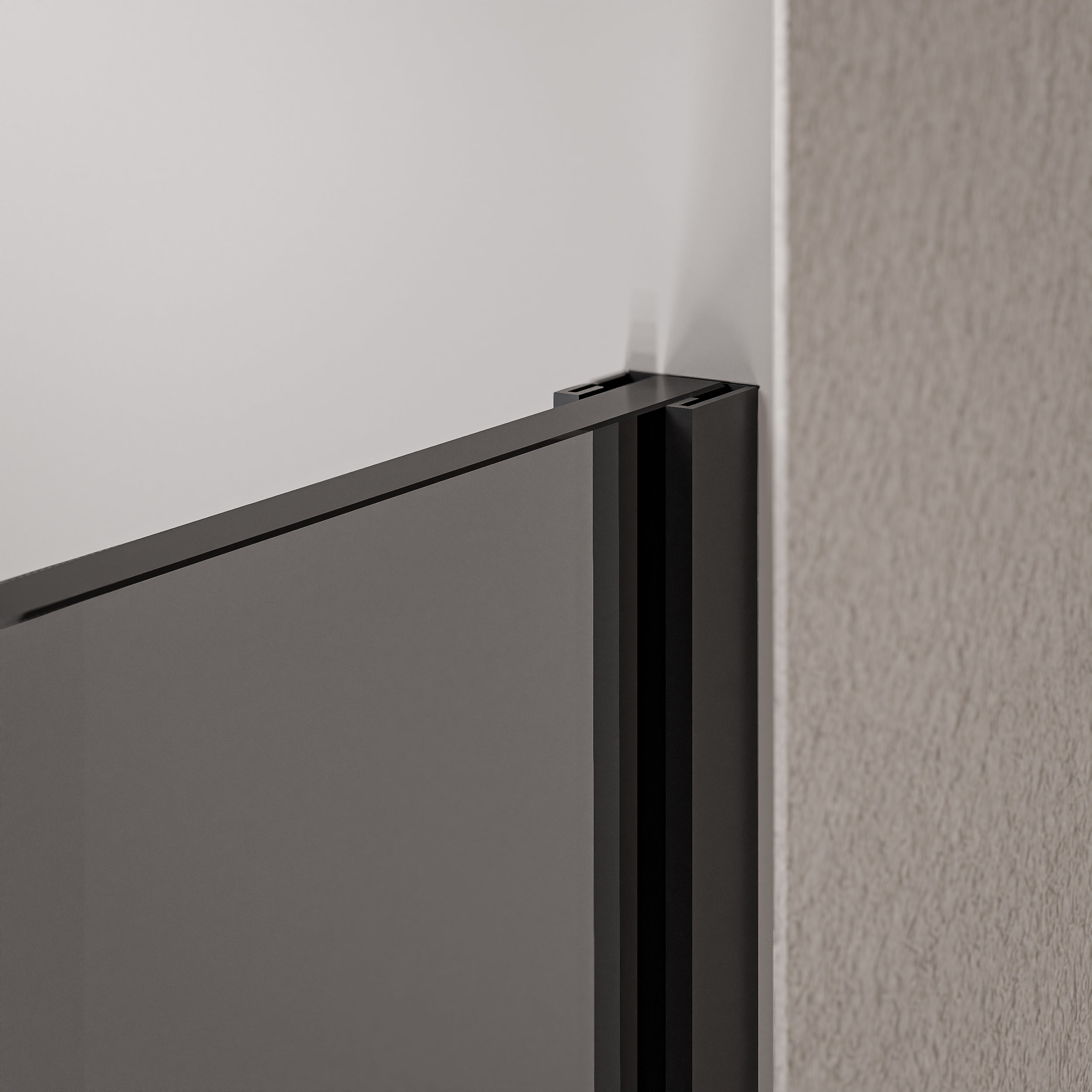 Parois de douche à l'italienne EX102 - Verre nano 10 mm gris