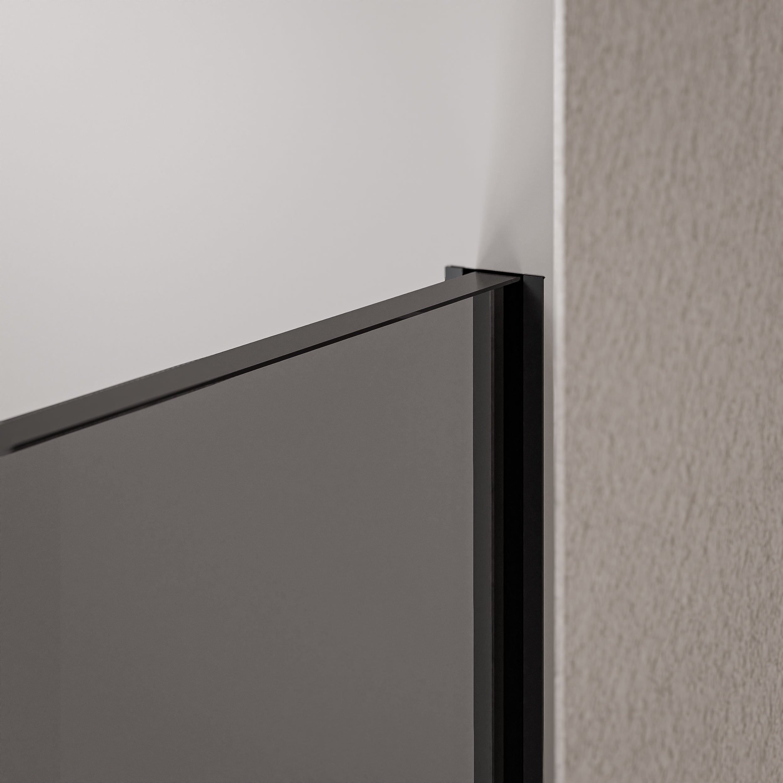 Paroi de douche à l'italienne EX102 - Verre nano 10 mm gris fumé