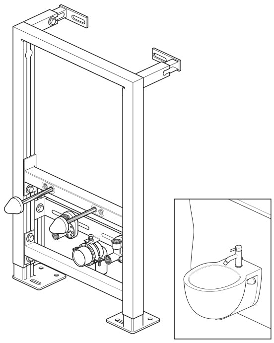 Bâti-support mural pour bidet suspendu Bernstein G30013A