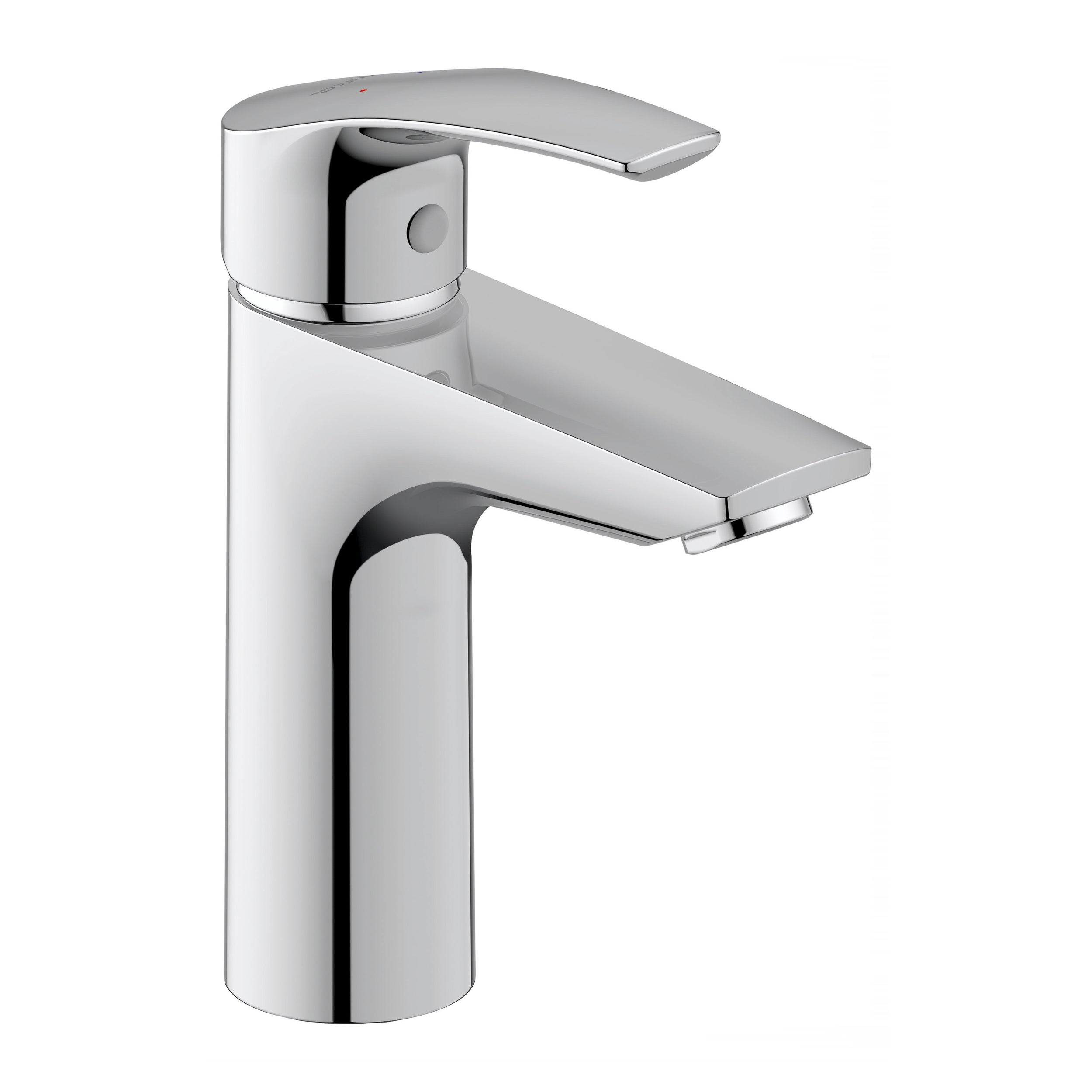 Robinet de lavabo Duravit DuraVelez, avec fonction FreshStart économisant l'énergie, 18,7 cm (taille M), chrome