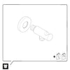 Coude de raccordement mural universel Duravit avec support de douche