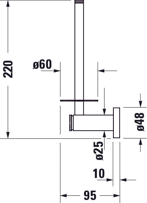 Duravit D-Code porte-rouleau de rechange pour 1 rouleau