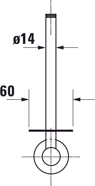 Duravit D-Code porte-rouleau de rechange pour 1 rouleau